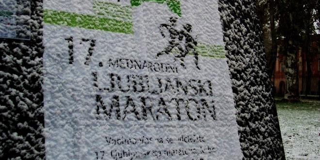 &quot;Snježni&quot; logo ljubljanskog maratona