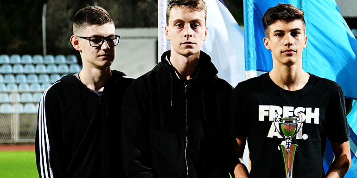 Leon Ladiš, Filip Markus i Marko Orešković kao predstavnici na postolju