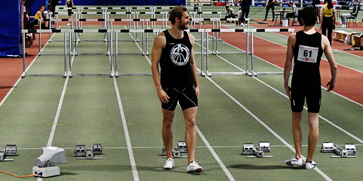 Hrvoje prije starta utrke na 50m prepone