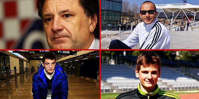 Zdravko Mamić, Goran Murić (gore), 2xMateo Kovačić (dolje)